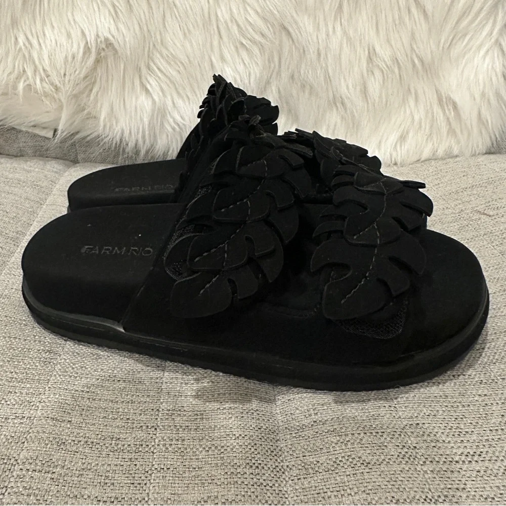 Farm Rio Mini Monstera Anatomical Slide Sandals - Picture 3 of 7